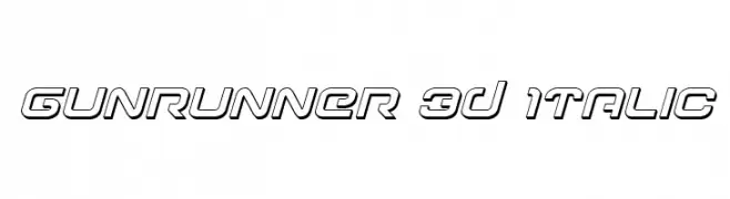 Gunrunner 3D Italic  Descarca Fonturi Gratis