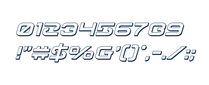 Gunrunner 3D Italic Other Characters