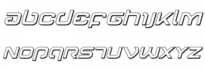 Gunrunner 3D Italic Fonte MAIÚSCULAS