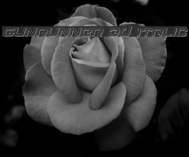 Gunrunner 3D Italic Font examples