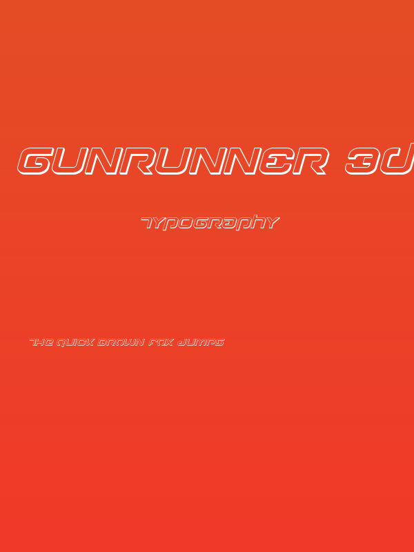 Gunrunner 3D Italic Poster