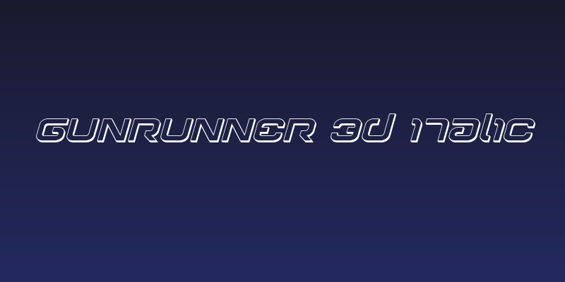 Gunrunner 3D Italic Social Header