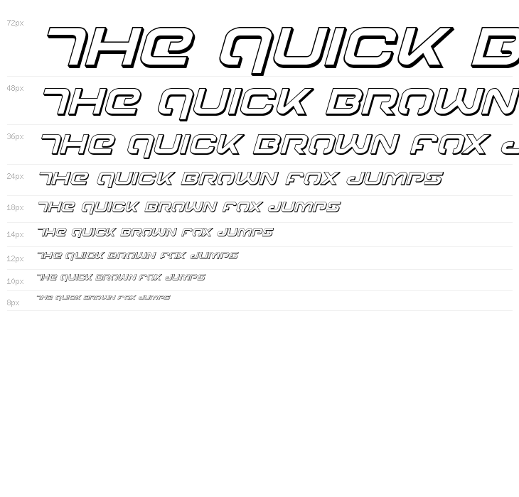 Gunrunner 3D Italic Waterfall