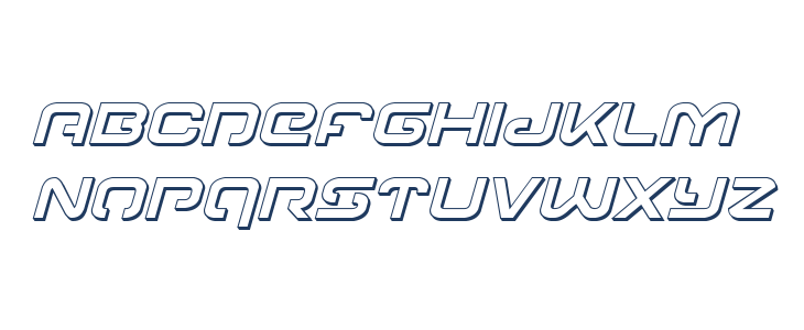 Gunrunner 3D Italic Lowercase