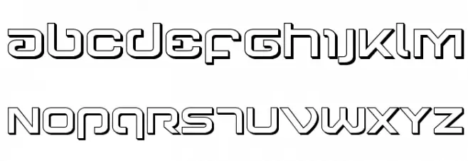 Gunrunner 3D フォント 大文字