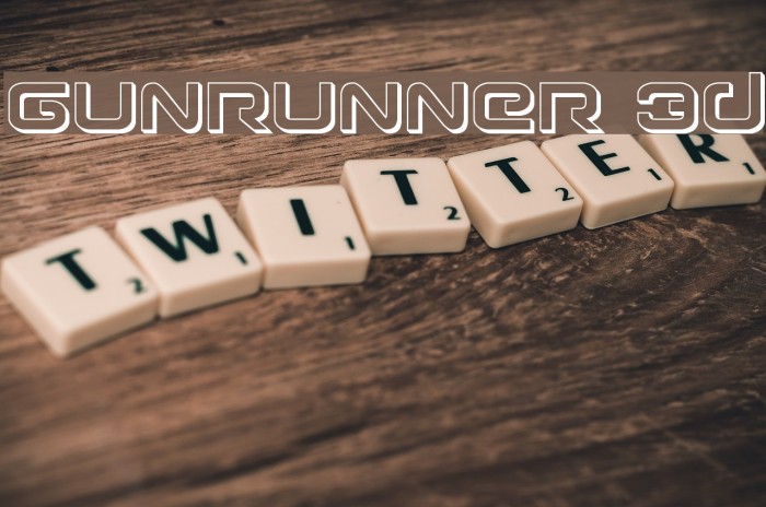 Gunrunner 3D Font examples