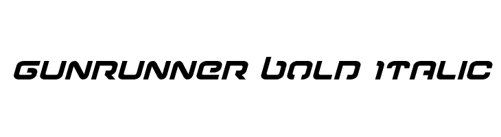 Gunrunner Bold Italic Fonte