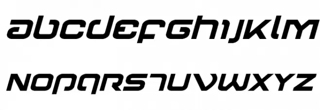 Gunrunner Bold Italic Font UPPERCASE