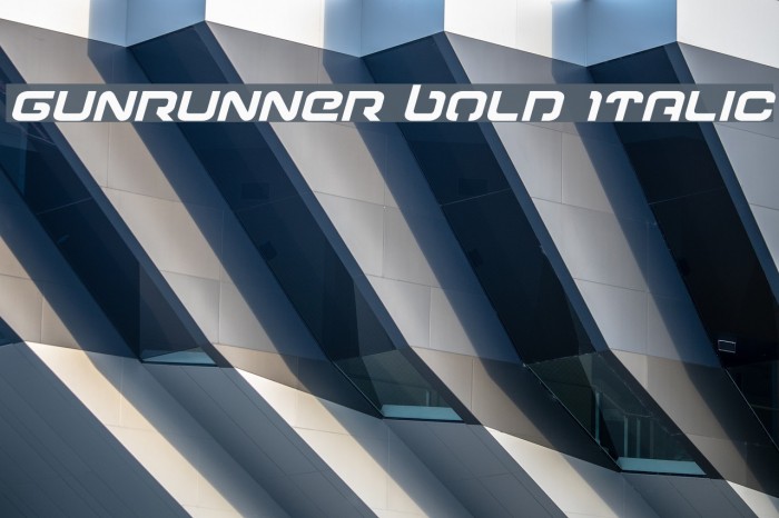 Gunrunner Bold Italic Font examples
