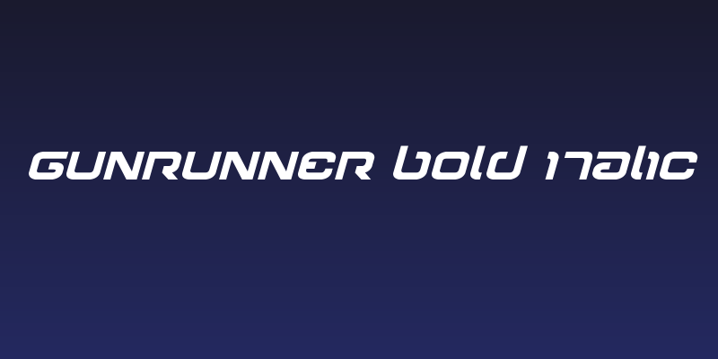 Gunrunner Bold Italic Social Header