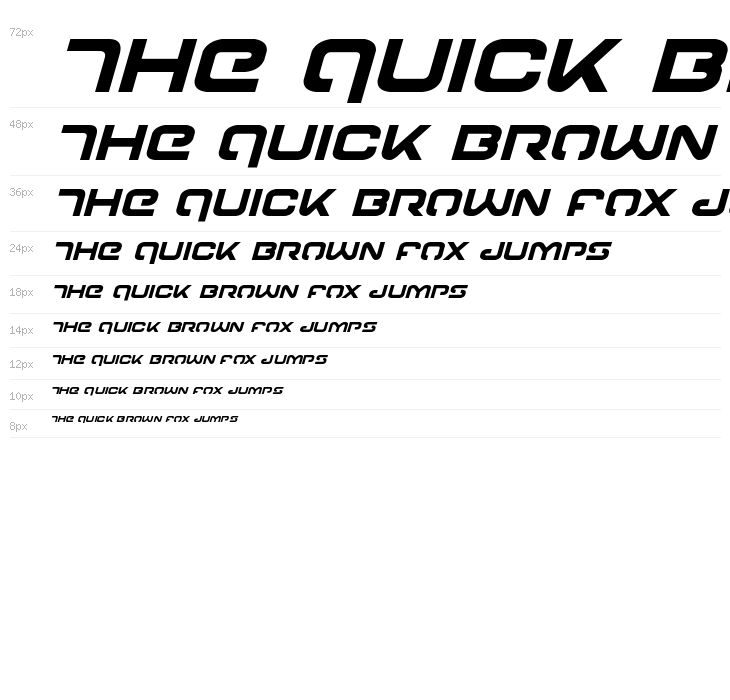 Gunrunner Bold Italic Waterfall