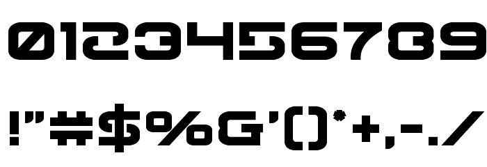 Gunrunner Bold Font OTHER CHARS
