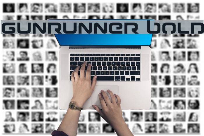 Gunrunner Bold Font examples