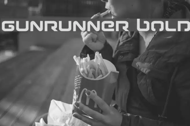 Gunrunner Bold Font examples