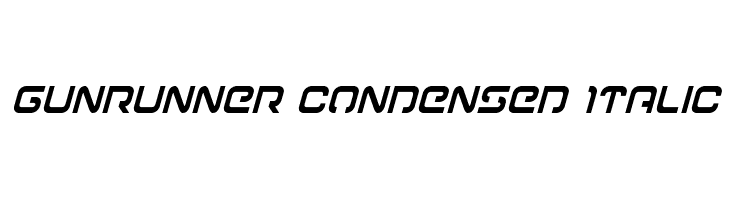 Gunrunner Condensed Italic  नि: शुल्क फ़ॉन्ट्स डाउनलोड