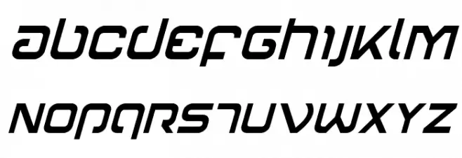 Gunrunner Condensed Italic Шрифта ВЕРХНИЙ