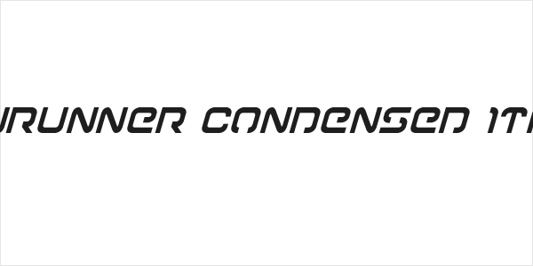 Gunrunner Condensed Italic Logo