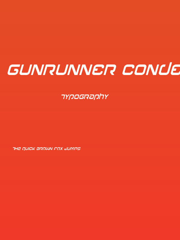 Gunrunner Condensed Italic Poster