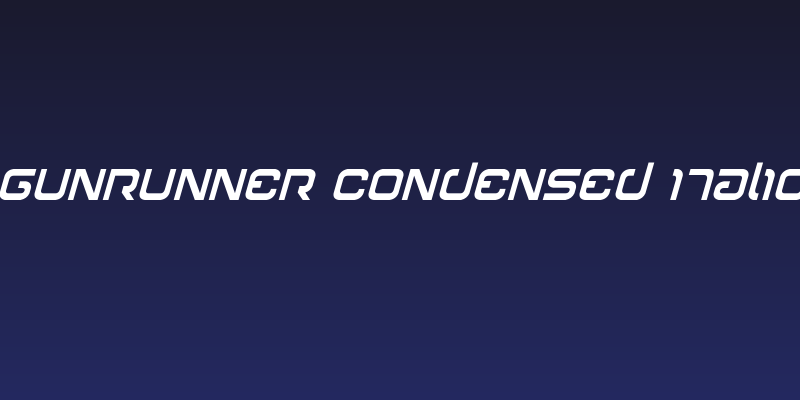 Gunrunner Condensed Italic Social Header