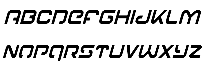 Gunrunner Condensed Italic Font LOWERCASE