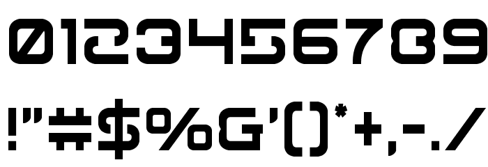 Gunrunner Condensed Font OTHER CHARS