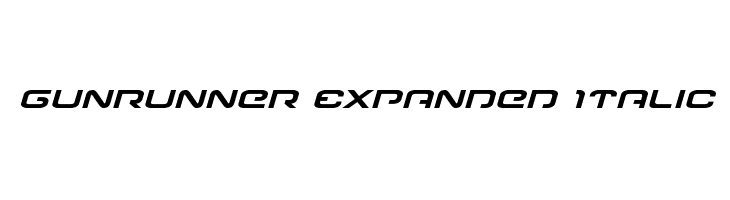 Gunrunner Expanded Italic  Descarca Fonturi Gratis