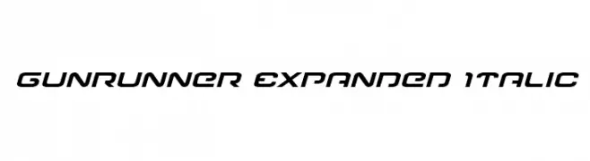 Gunrunner Expanded Italic  Free Fonts Download