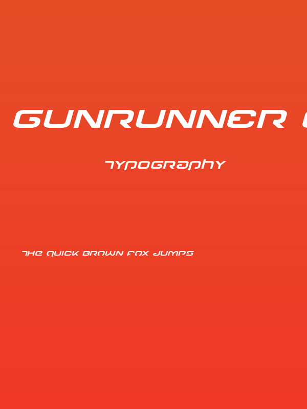 Gunrunner Expanded Italic Poster