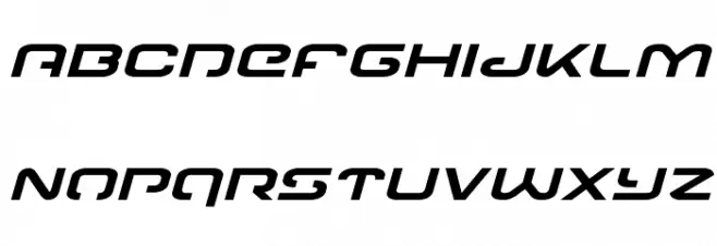 Gunrunner Expanded Italic Schriftart Kleinbuchstaben