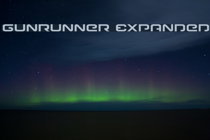 Gunrunner Expanded Font examples