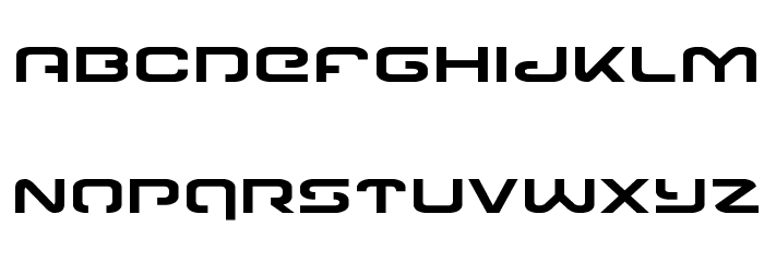 Gunrunner Expanded Font LOWERCASE