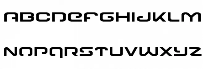Gunrunner Expanded Schriftart Kleinbuchstaben