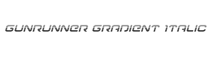 Gunrunner Gradient Italic Fonte