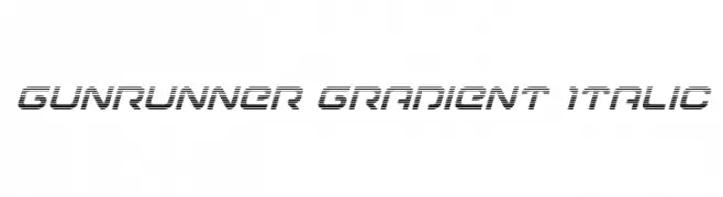Gunrunner Gradient Italic  Free Fonts Download