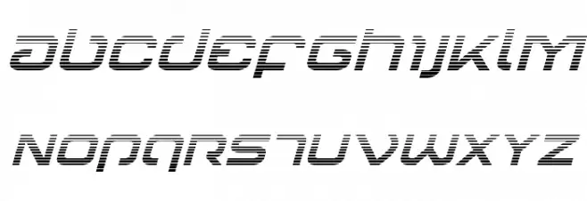 Gunrunner Gradient Italic Polices MAJUSCULES
