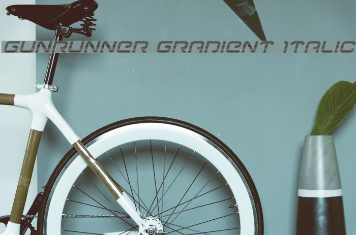 Gunrunner Gradient Italic Font examples