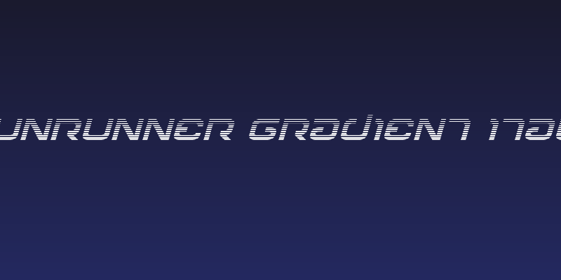 Gunrunner Gradient Italic Social Header