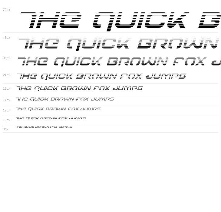 Gunrunner Gradient Italic Waterfall