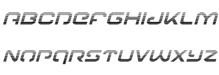 Gunrunner Gradient Italic Font LOWERCASE