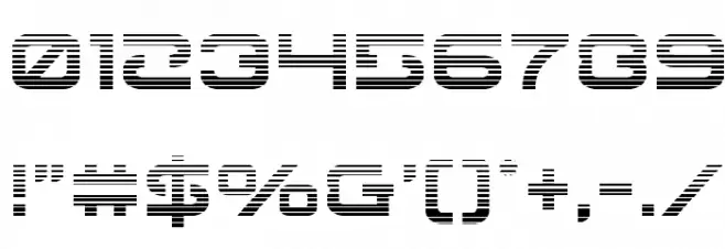 Gunrunner Gradient Font OTHER CHARS