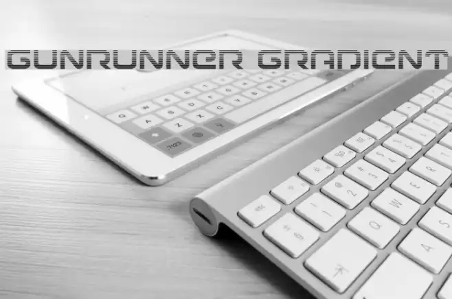 Gunrunner Gradient Font examples