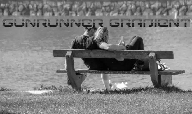 Gunrunner Gradient Font examples
