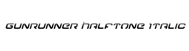 Gunrunner Halftone Italic  Frei Schriftart Herunterladen