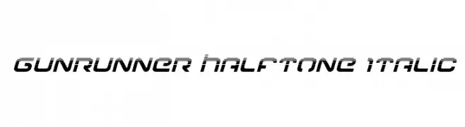 Gunrunner Halftone Italic  Free Fonts Download