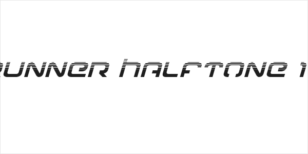 Gunrunner Halftone Italic Logo