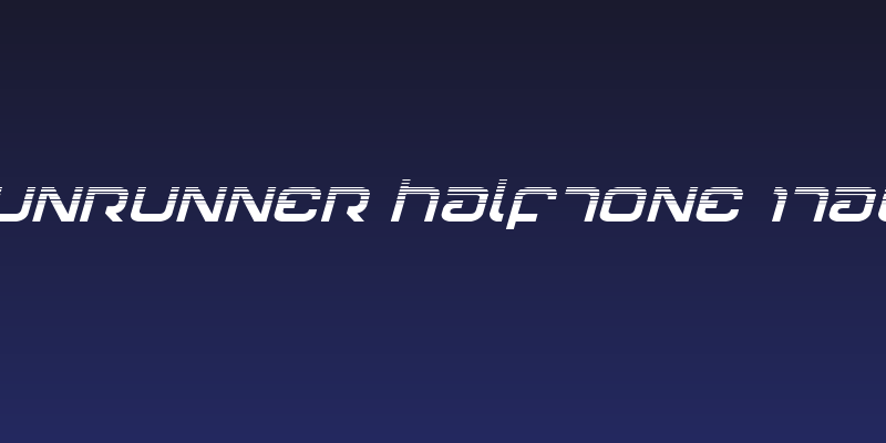 Gunrunner Halftone Italic Social Header