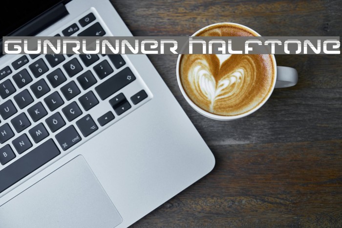 Gunrunner Halftone Font examples