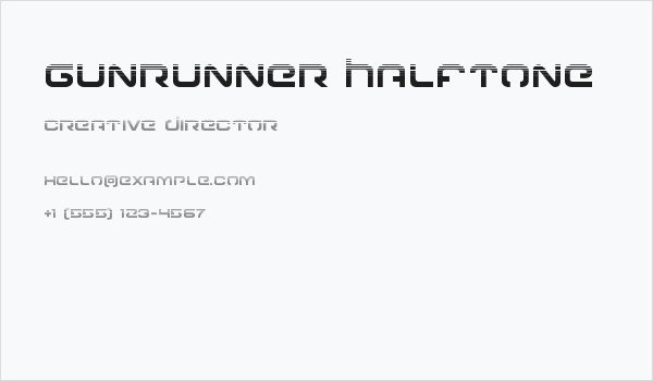 Gunrunner Halftone Business Card