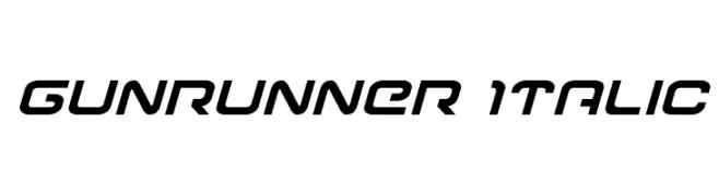 Gunrunner Italic  Descarca Fonturi Gratis