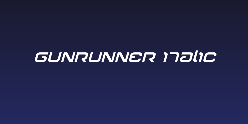 Gunrunner Italic Social Header